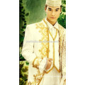 Les costumes pakistanais en gros Customized Muslim Abaya Islamic Long maxi blanc Robe de mariée